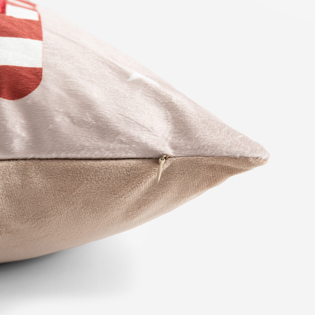 Vánoční polštářek s poštovní schránkou světlosivý CALIN 45x45 cm