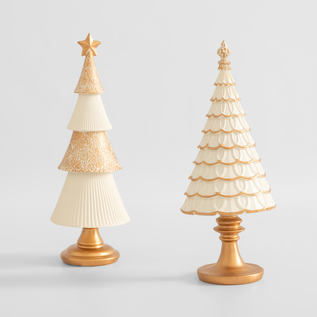 Dekorace vánoční stromek bílý 23 cm