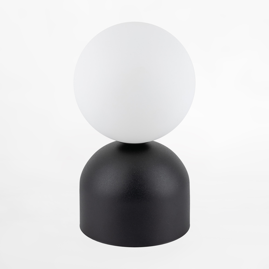 Stolní lampa stínidlo koule černý podstavec MIKI