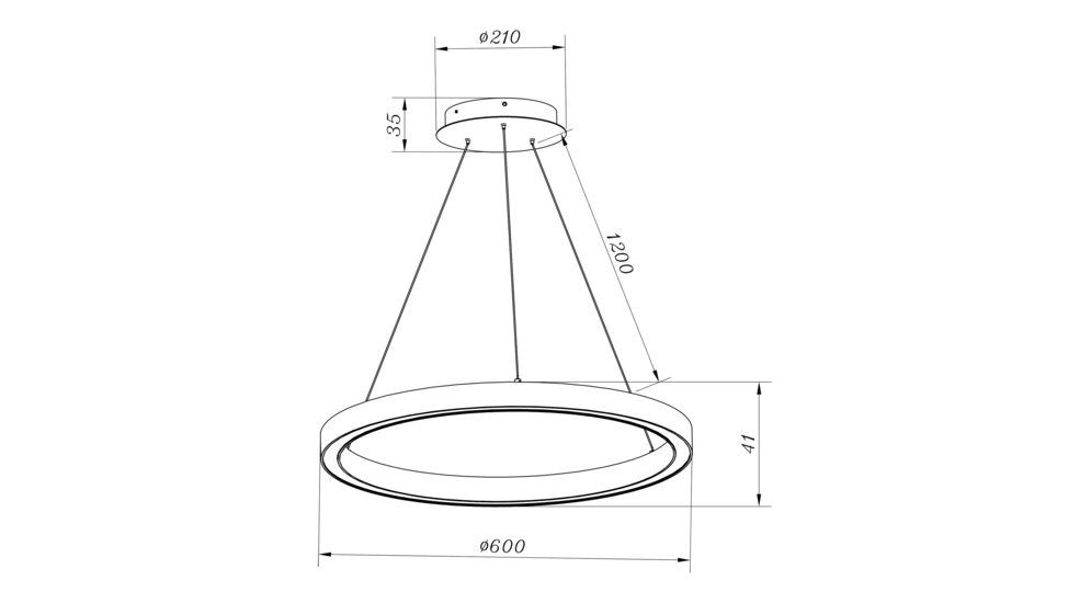Stříbrné závěsné svítidlo LED CARLO 60 cm