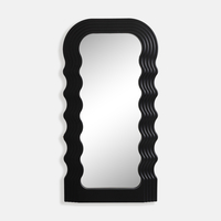 Závěsné zrcadlo 70x35,5 cm černý rám