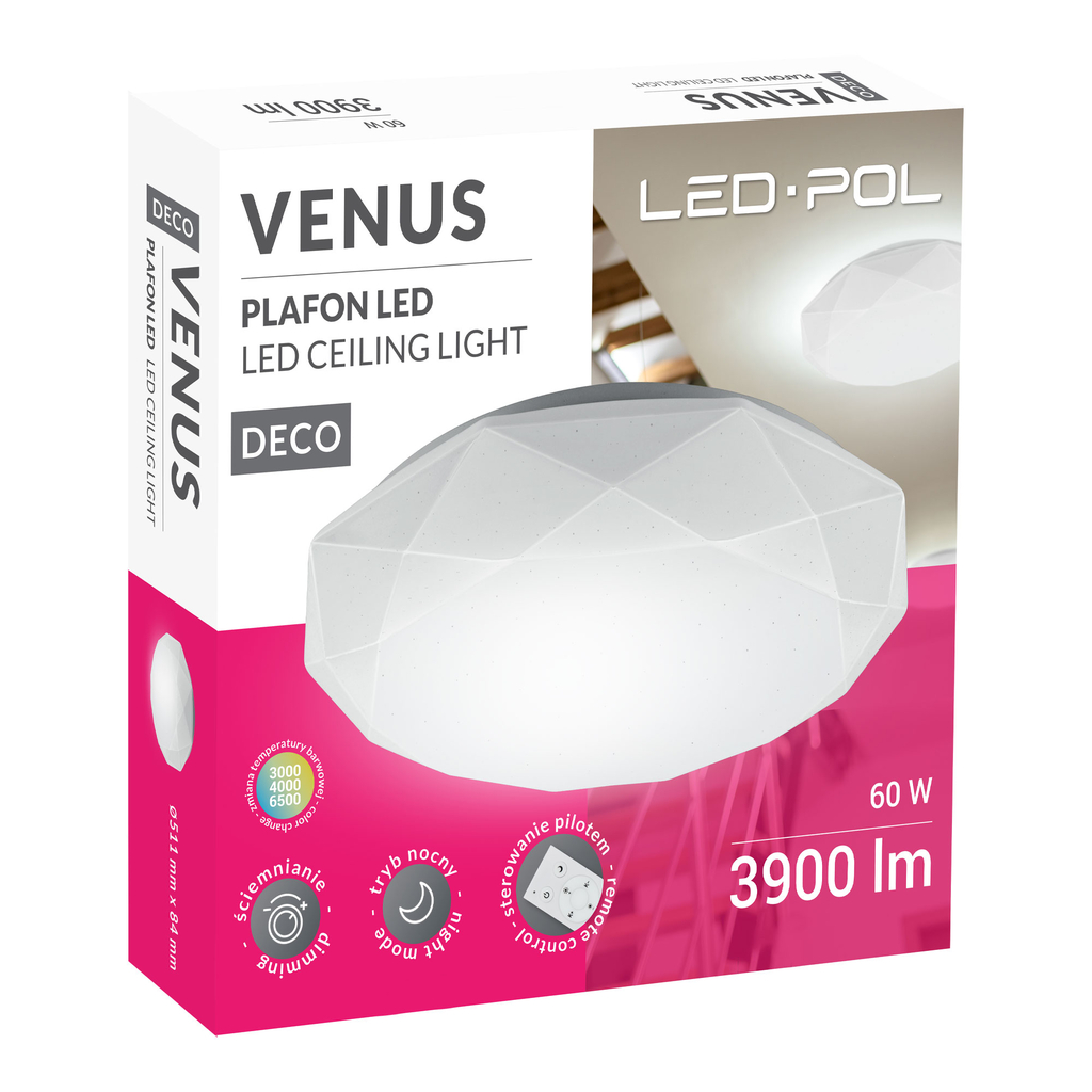 Stropní svítidlo VENUS LED 60 W