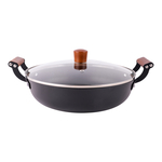 Černý nízký litinový hrnec FERRO 3,5 l