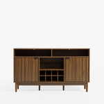 Komoda s regálem na víno a skleničky TURRO