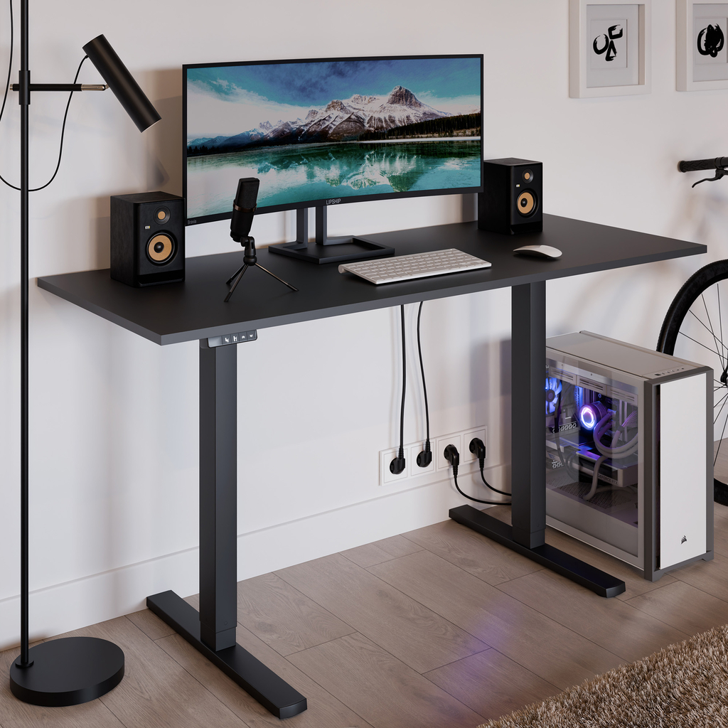 Polohovací stůl FLOW černý 140x58 cm