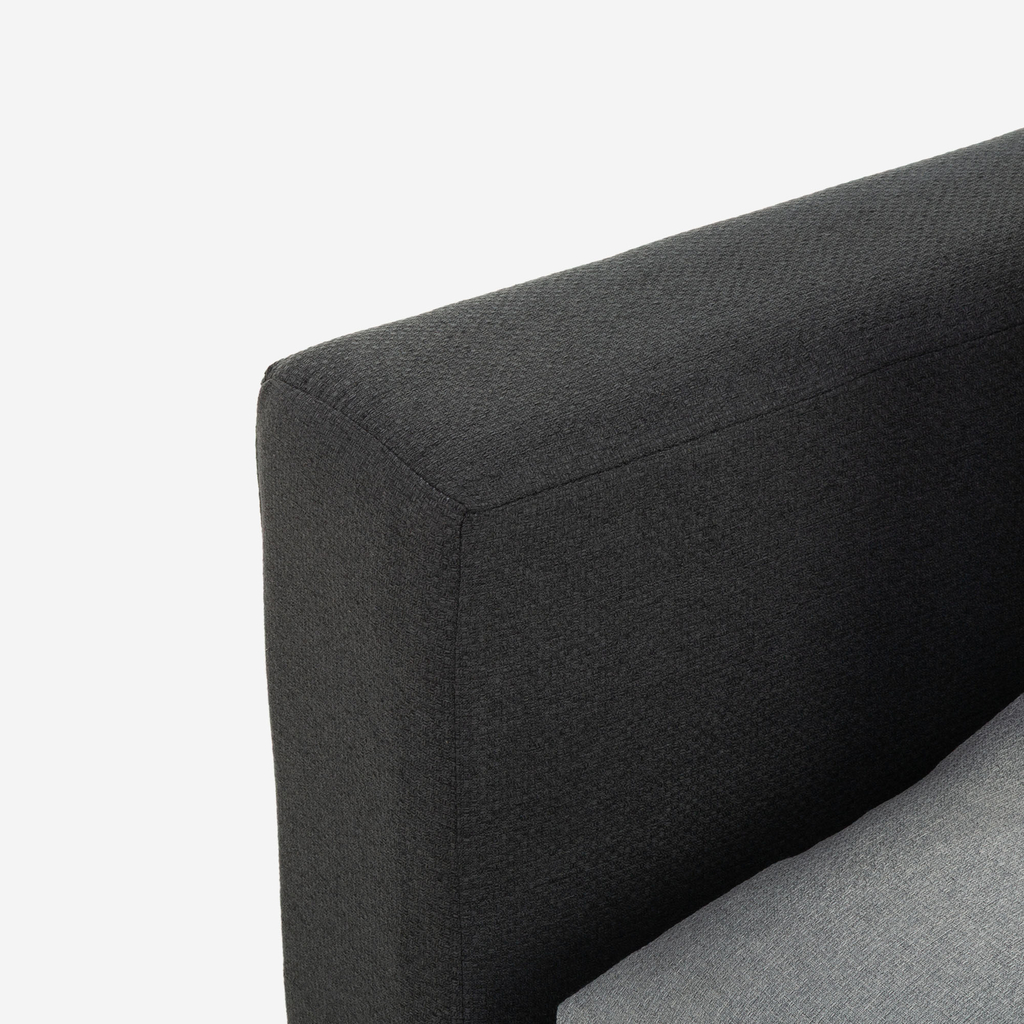 Třímístná rozkládací pohovka BORGO černo-šedá