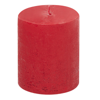 Červená svíčka RUSTIC 6,5/8 cm