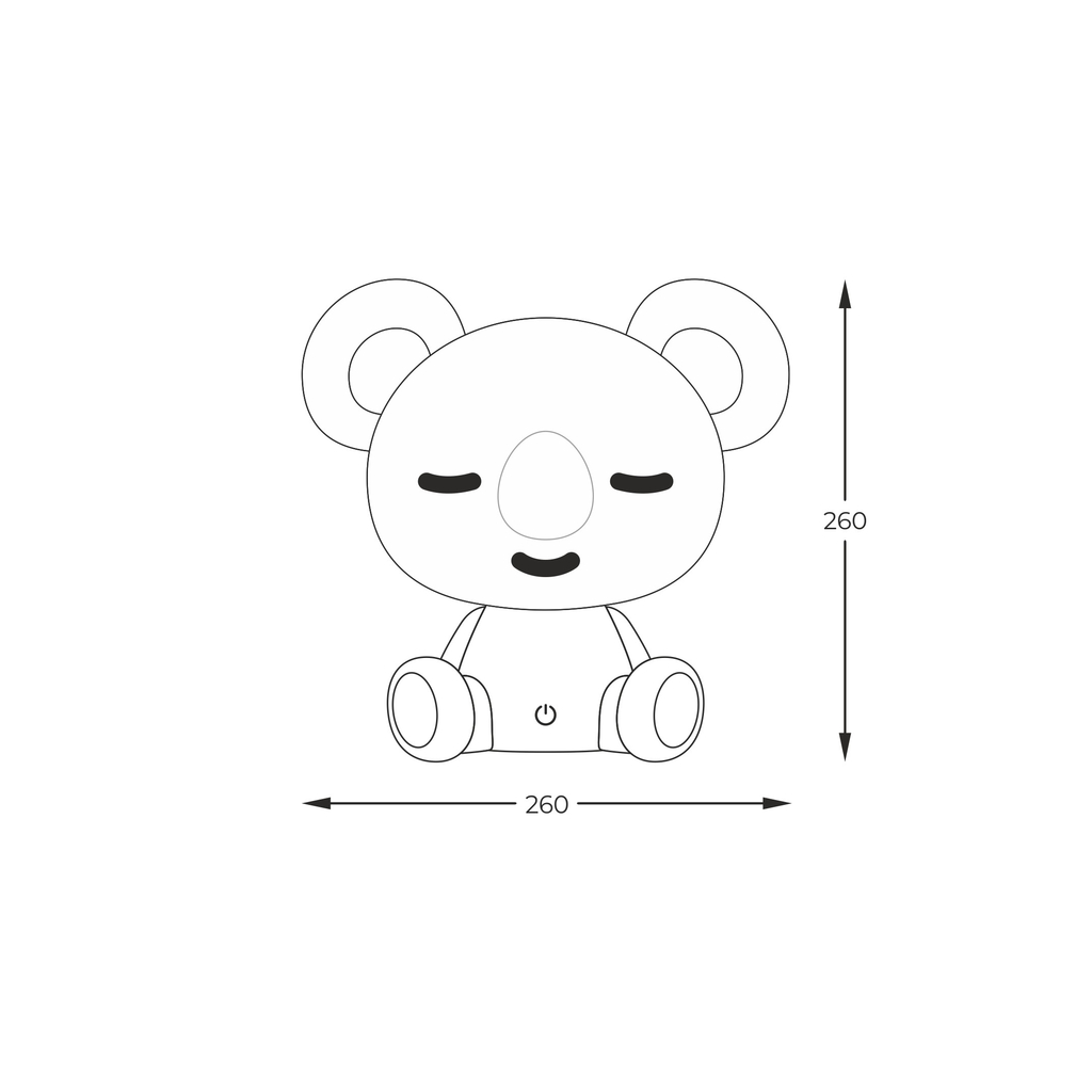 Růžová dětská noční LED lampička KOALA