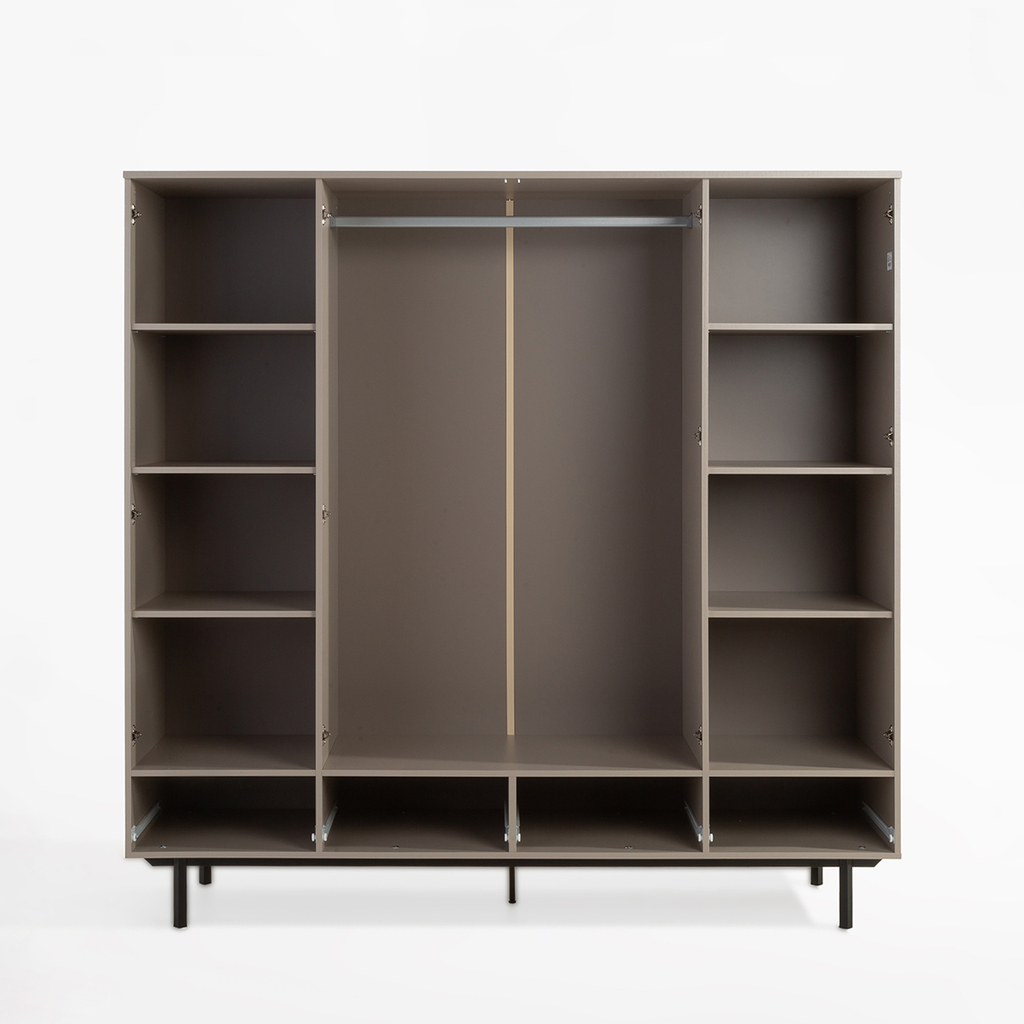 Šatní skříň se zásuvkami cappuccino DAMIEN