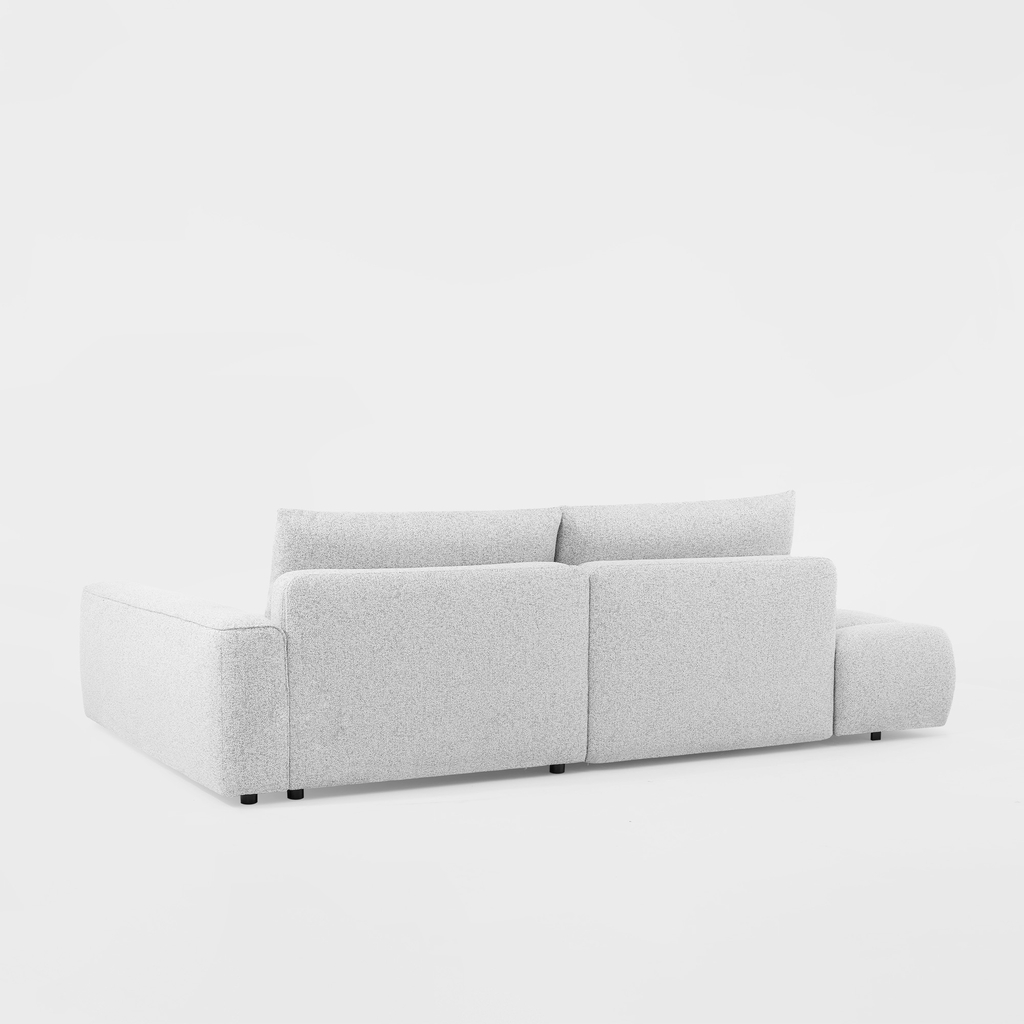 Rozkládací rohová sedačka šedá melírovaná BIANCO O pravá