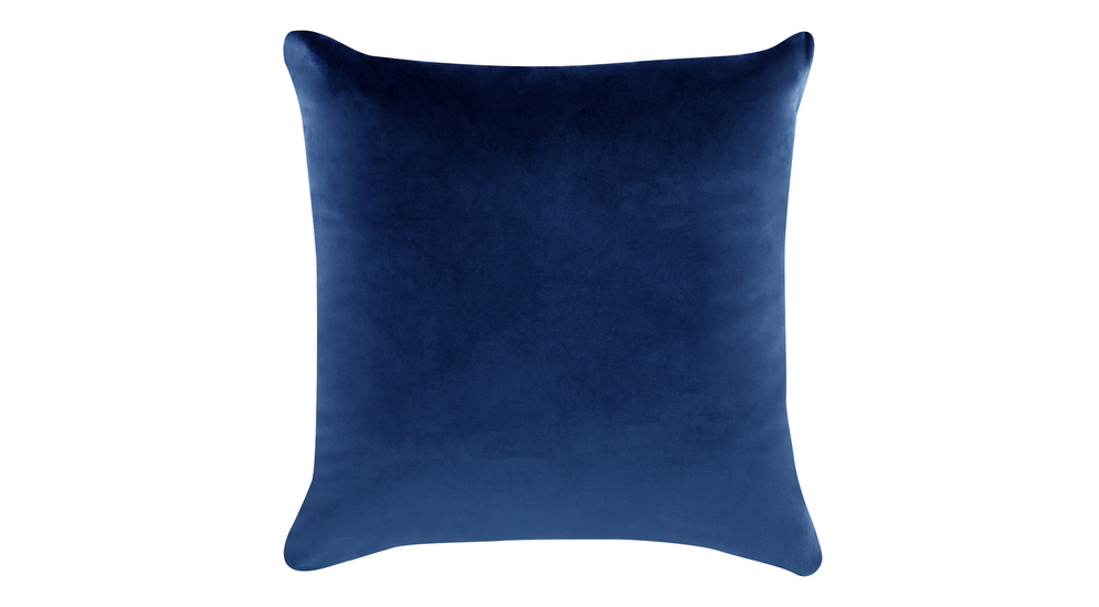 Tmavě modrý dekorační velurový polštář VELVIO 45x45 cm