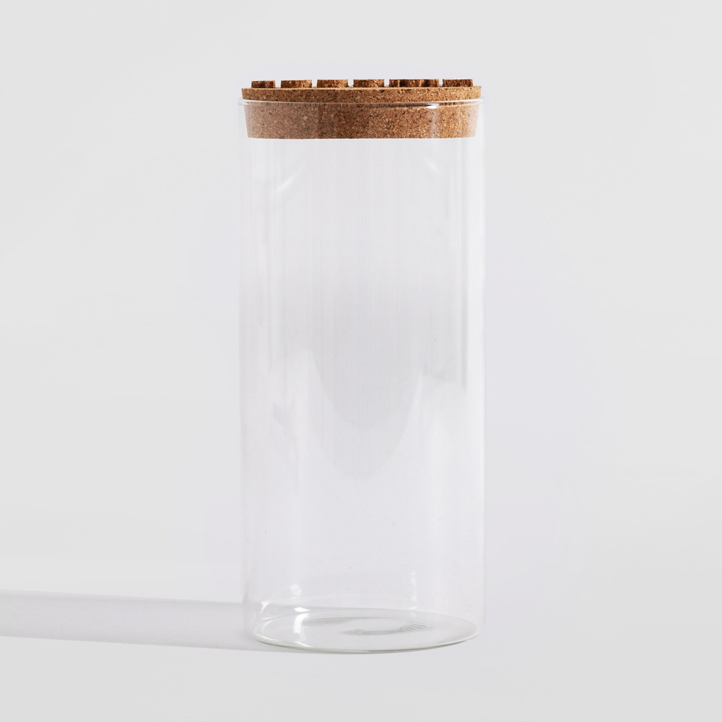 Skleněná dóza s korkovým víkem 1,5 l