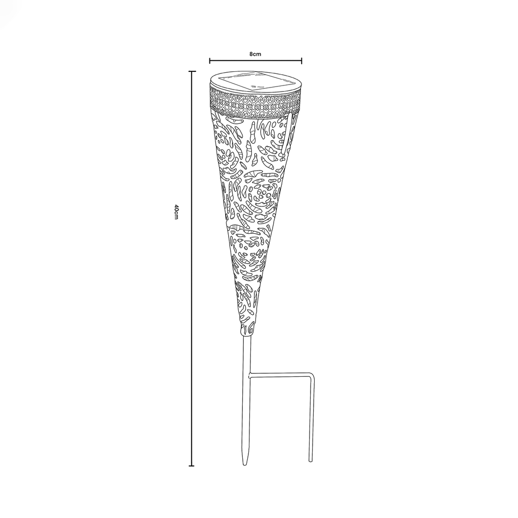 Venkovní solární LED dekorace IP44 40 cm