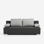 Třímístná rozkládací pohovka BORGO černo-šedá