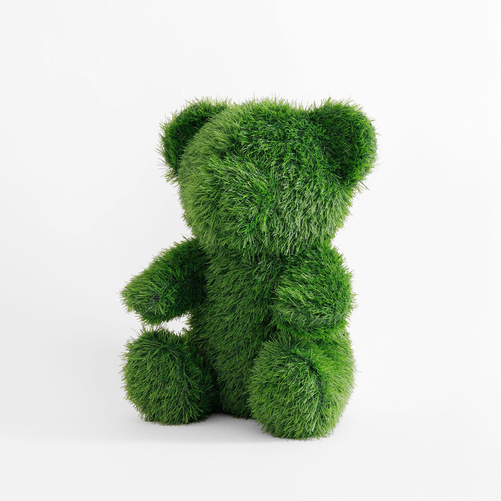 Figurka na zahradu, medvídek, umělá tráva, 50 cm