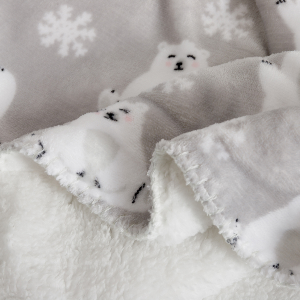 Vánoční deka s medvídky SHERPA 150x200 cm