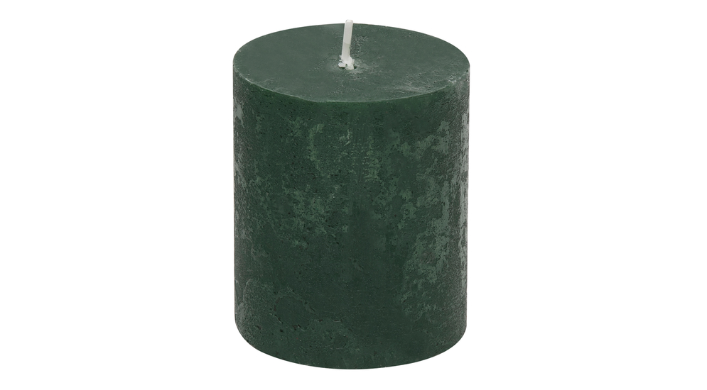 RUSTIC zelená svíčka 6,5 x 8 cm