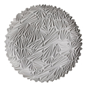 Ozdobný talíř stříbrná metalíza 33 cm