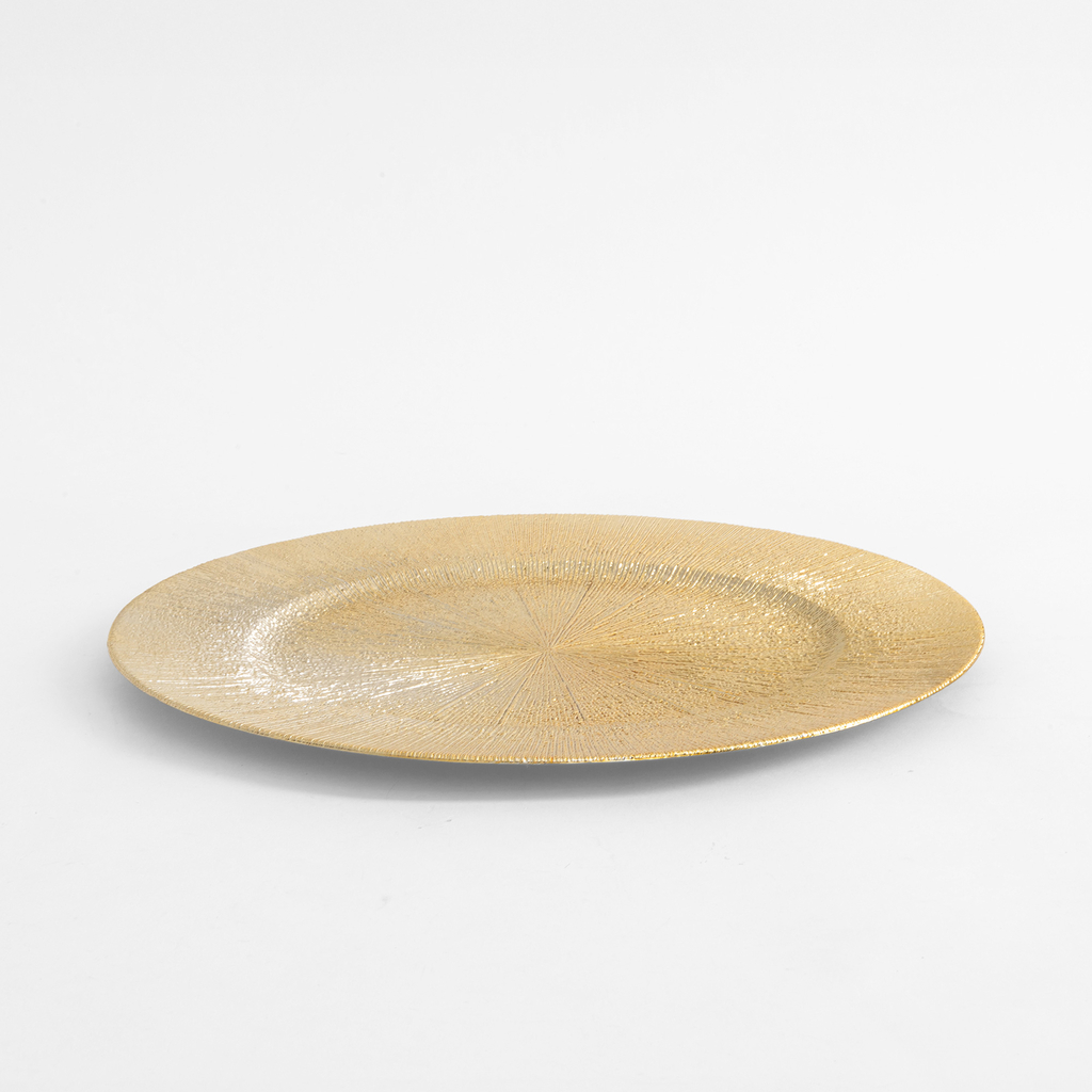 Dekorační zlatý talíř 33 cm