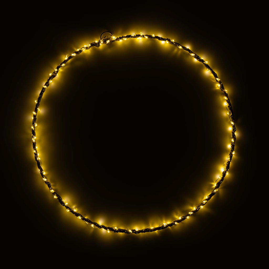 Osvětlení dekorace LED kulaté zlaté 30 cm