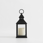 LED lucerna černá 23 cm