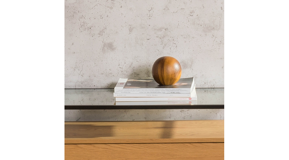 Keramická koule s dřevěným efektem 11 cm