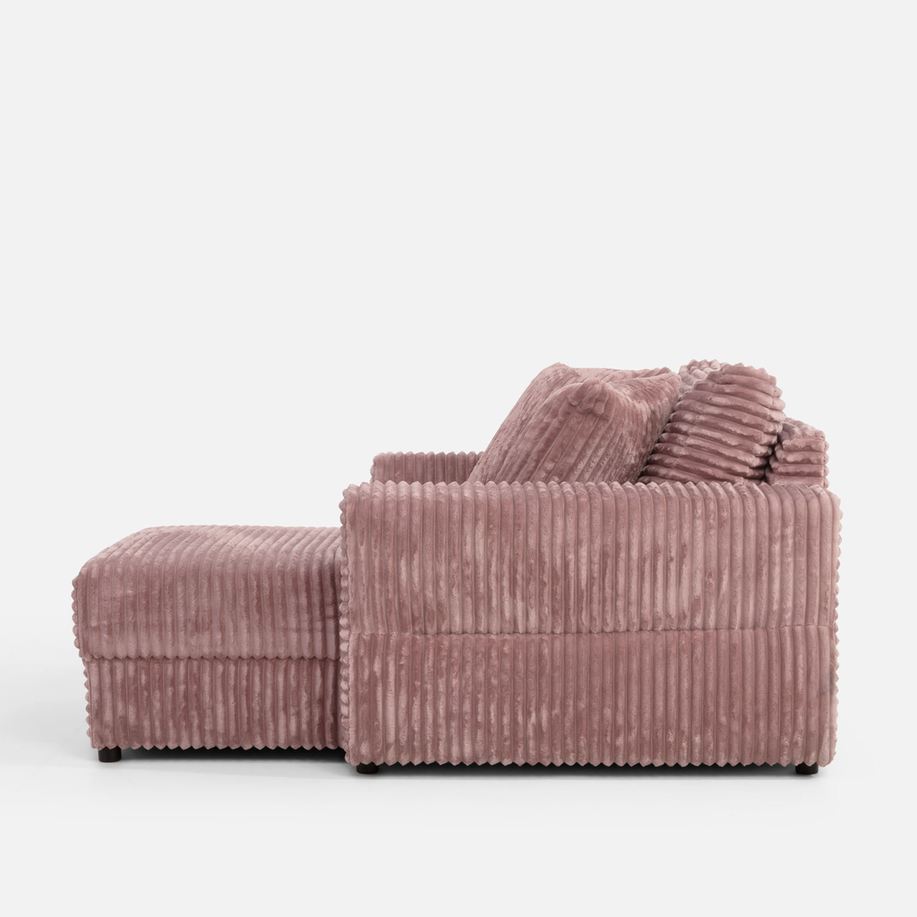 Křeslo loveseat pudrově růžová NOEMI