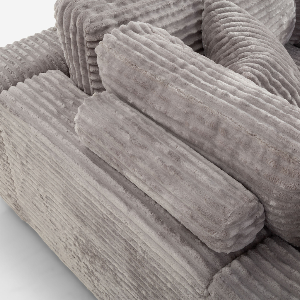 Šedá rozkládací rohová sedací souprava LYNETTE pravá