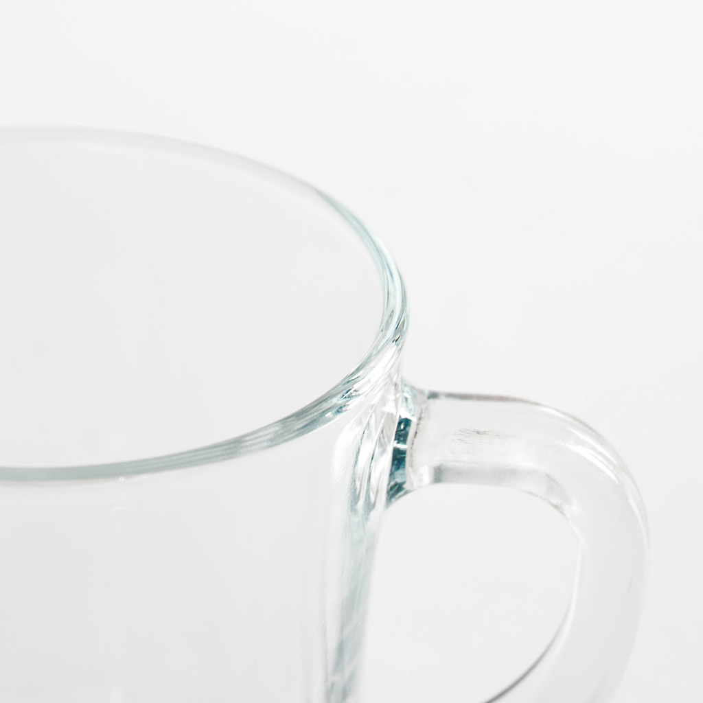 Průhledný hrnek s uchem STANDARD 250 ml