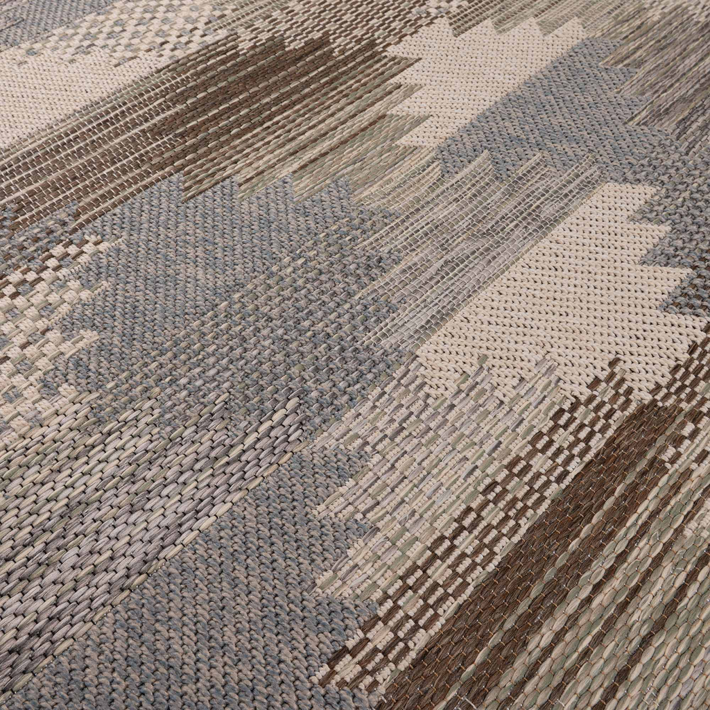 Geometrický koberec KEMET KOSOČTVERCE, šedo-béžový, 80x150 cm