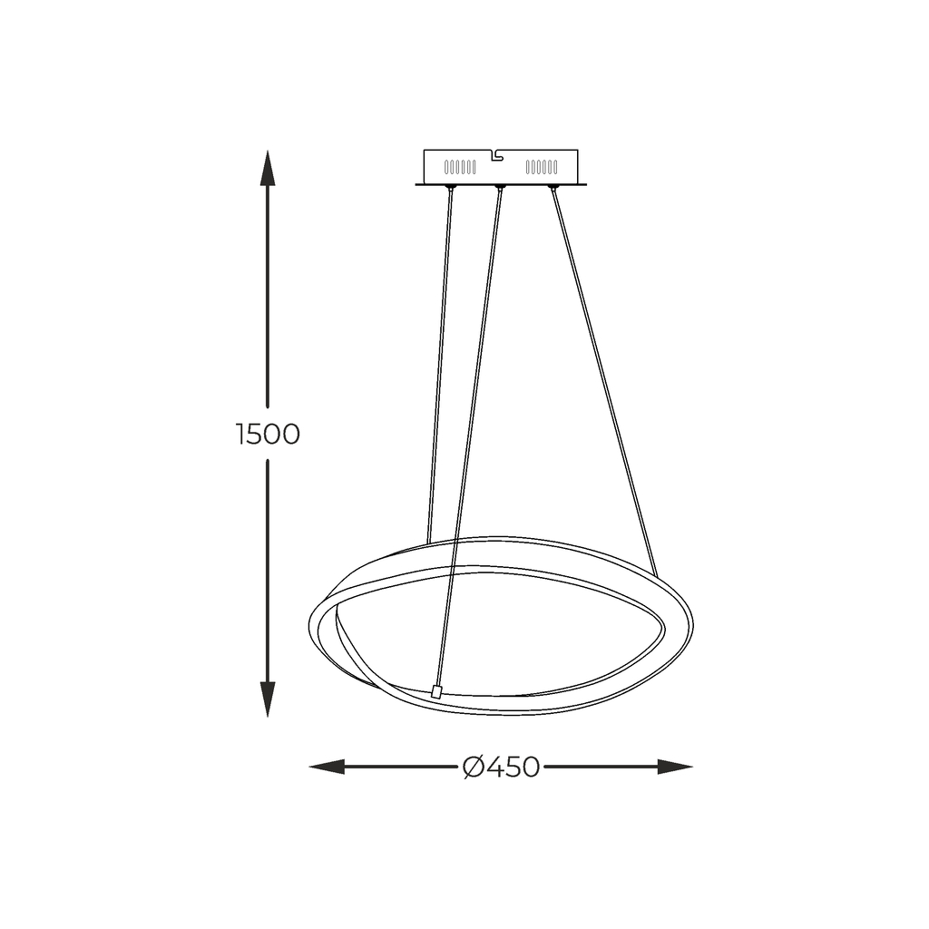 Závěsné svítidlo LED GIRONA 45 cm