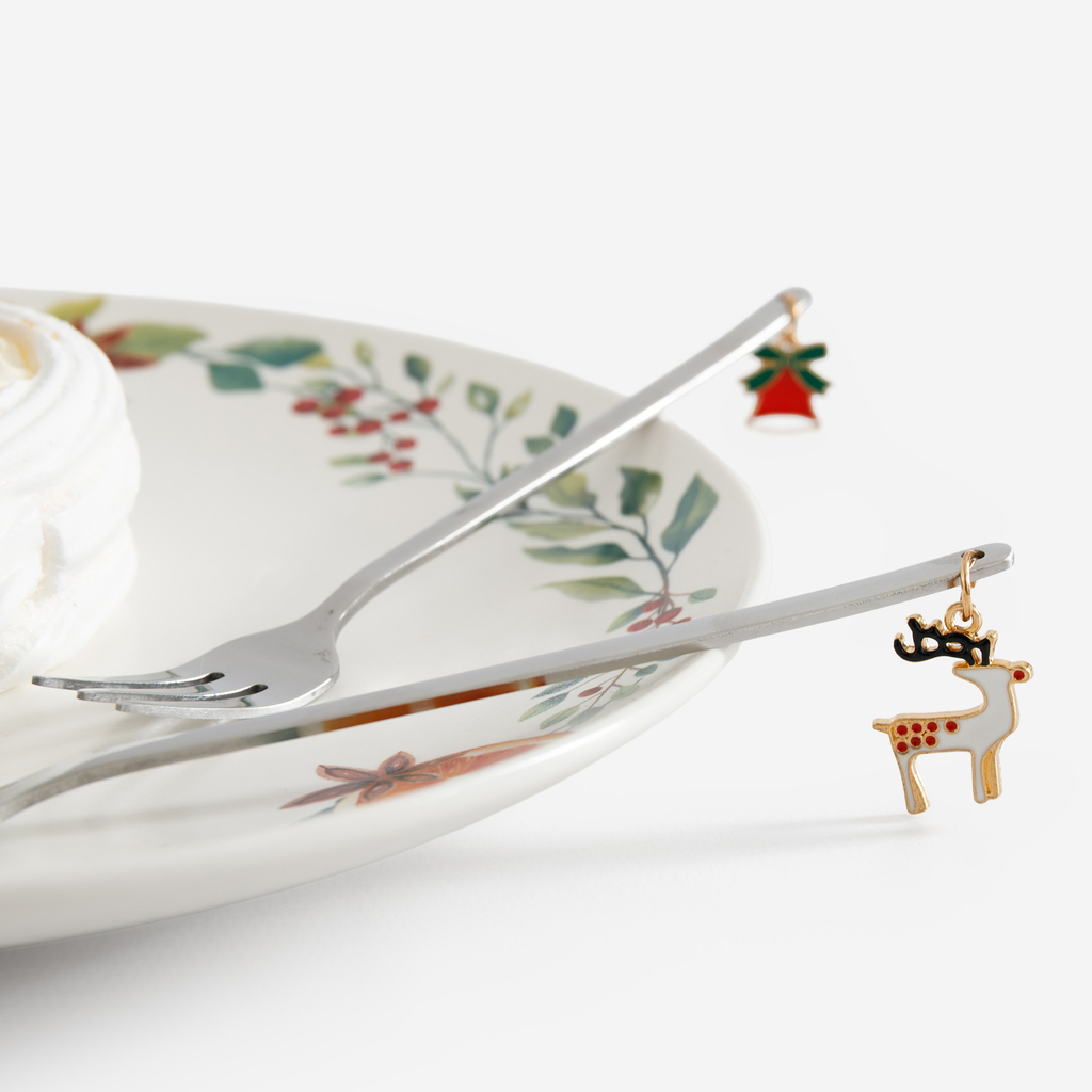 Sada vidliček s přívěsky CHRISTMANS 4 ks