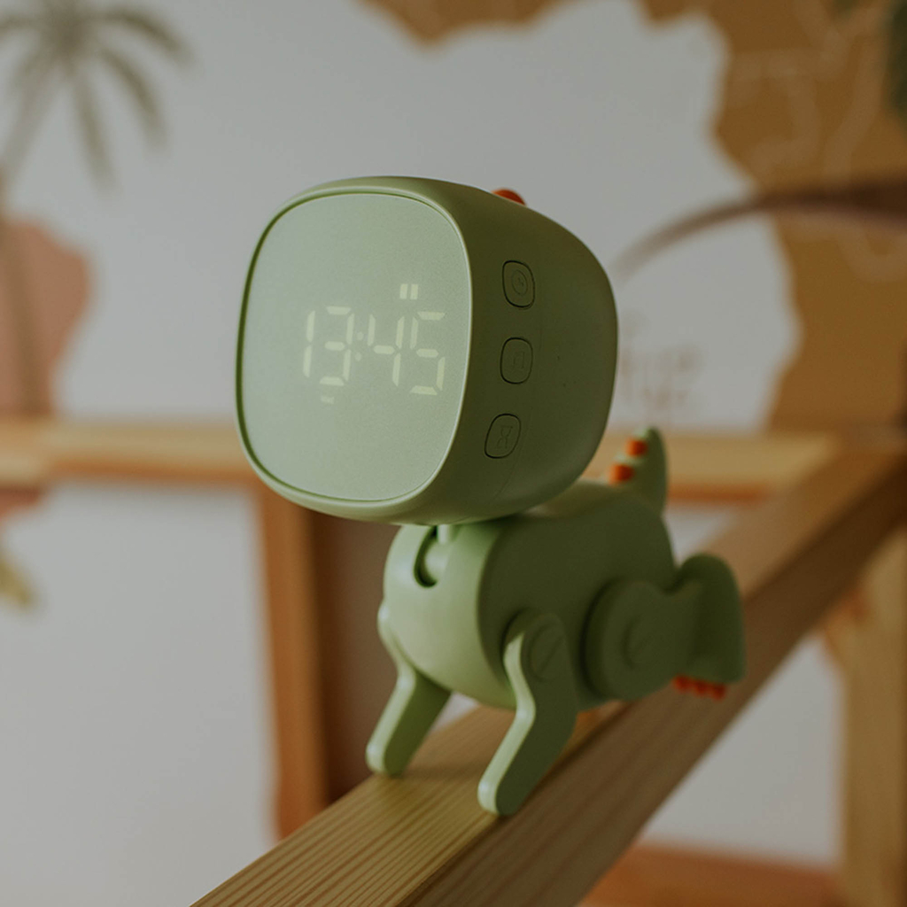 Budík s displejem LED MARY'S zelený ROBO DINO