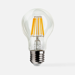 LED žárovka teplá barva ORO-ULTRA-FLT-E27-A60-7,2W-WW