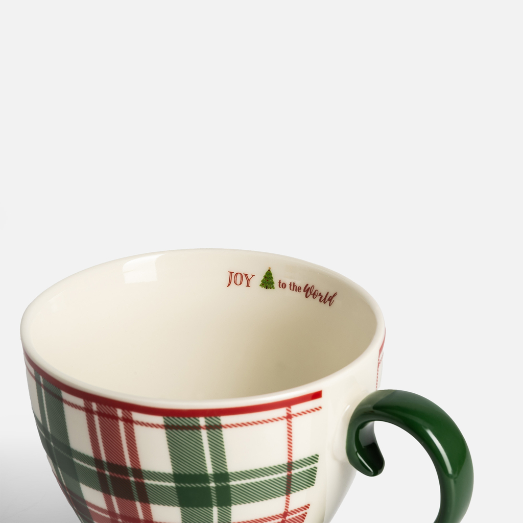 Šálek zeleno-červená kostka 445 ml