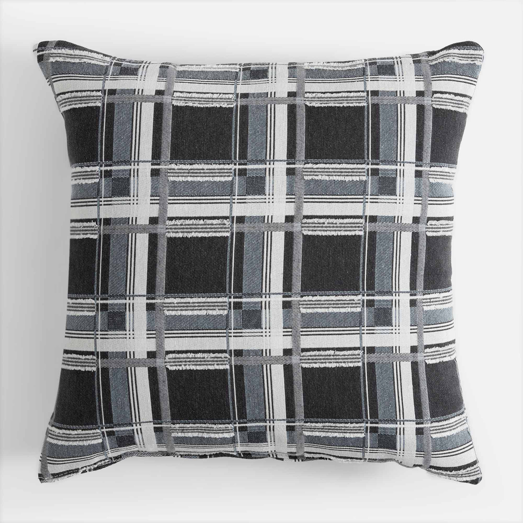 Polštář kostkovaný šedý IRMA 45x45 cm