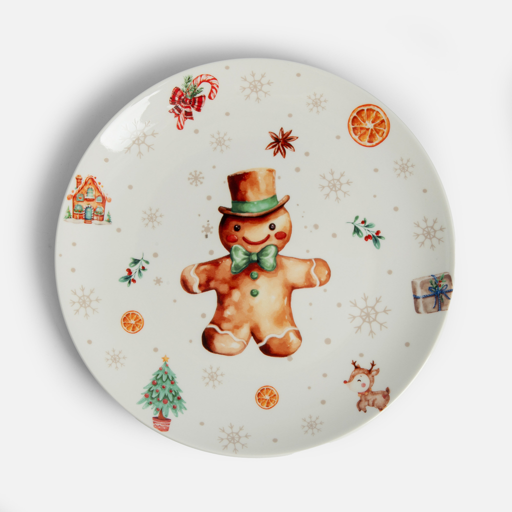 Vánoční obědový talíř COOKIES 26,5 cm