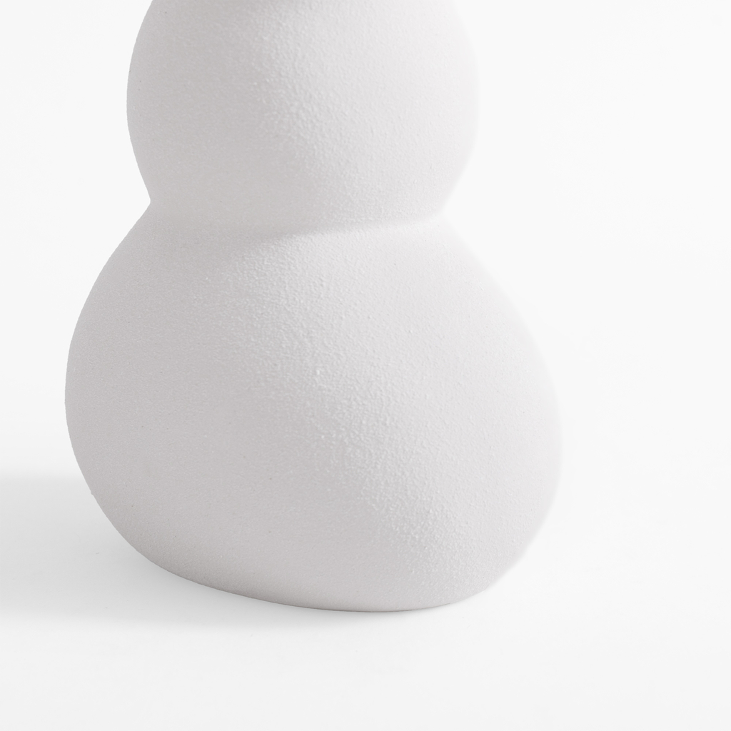 Bílá váza sněhulák 24,2 cm