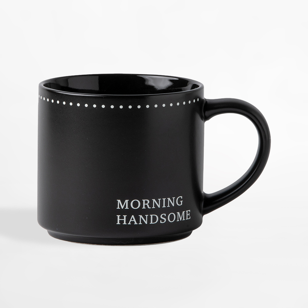 Černý porcelánový hrnek 490 ml