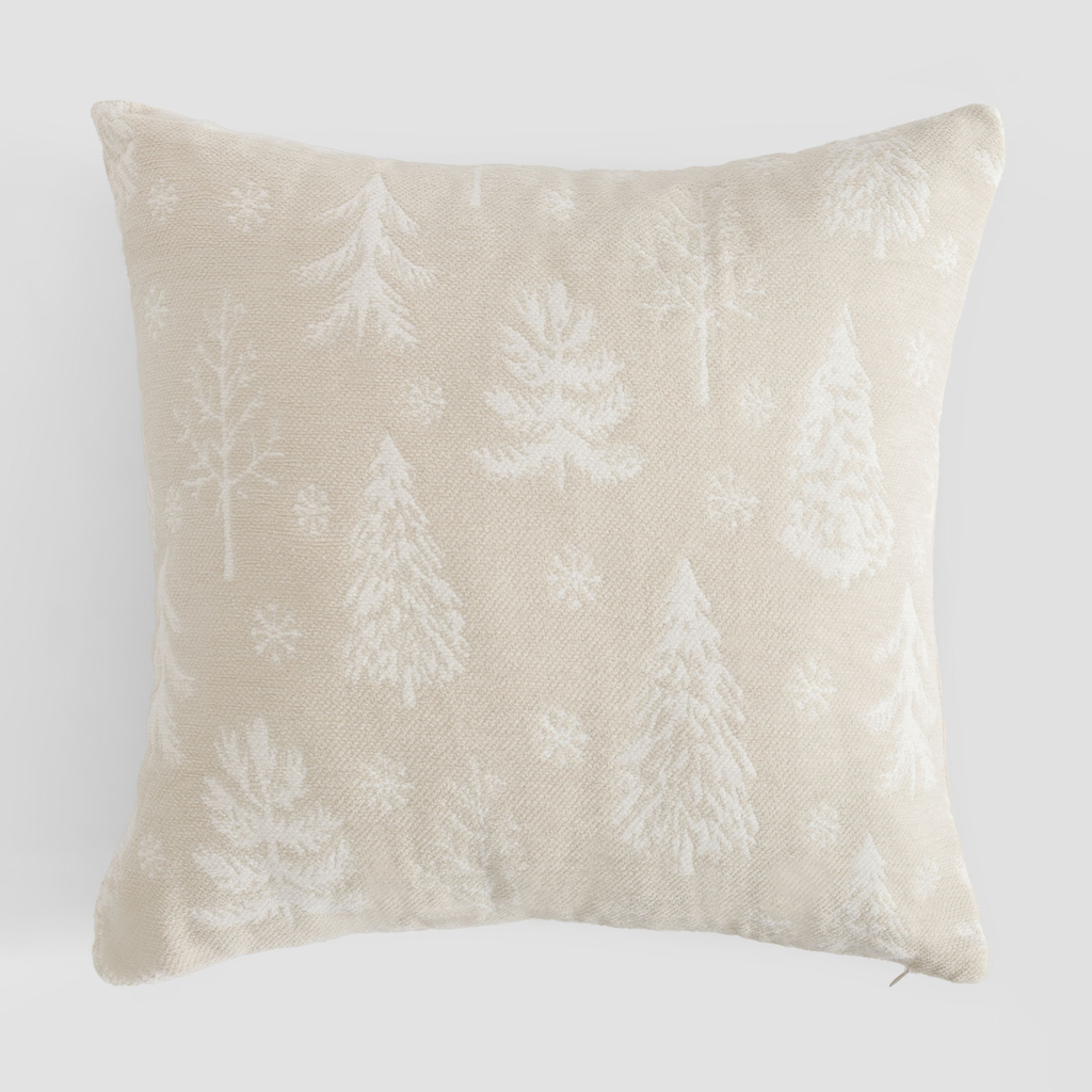 Povlak na polštář se stromečky krémový ENJOY 45x45 cm