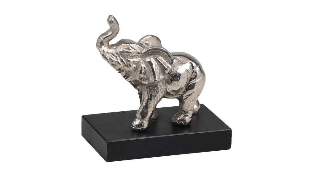 Stříbrná dekorativní figurka SLON 14 cm
