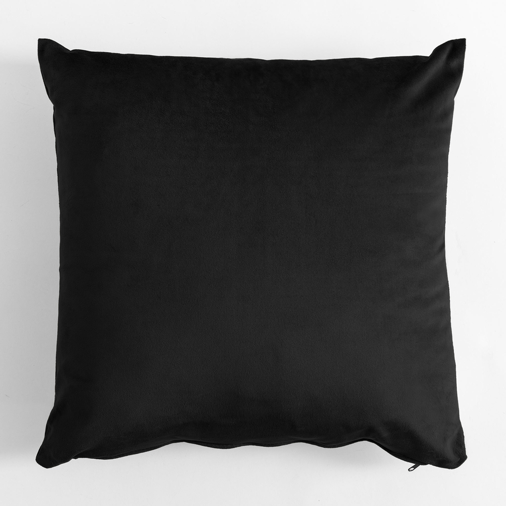 Černý dekorační velurový polštář VELVIO 45x45 cm
