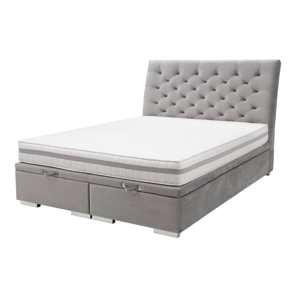 Postel boxspring s prošívaným čelem DAPHNE 160x200 cm