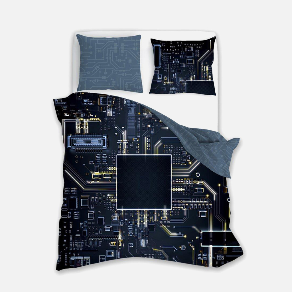 Ložní povlečení svítící ve tmě FLUO PROCESOR 140x200 cm