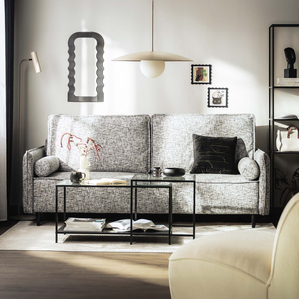 Třímístná rozkládací pohovka IRMINA šedá