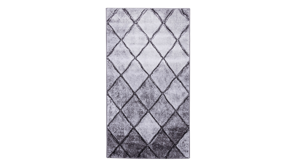 Koberec s šedými kosočtverci MILLEY 80 x 150 cm