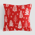 Povlak na polštář se stromečky červený ENJOY 45x45 cm