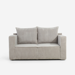 Manšestrová dvoumístná rozkládací pohovka LUSO pravá