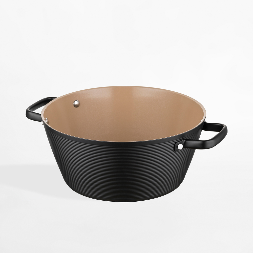 Hliníkový hrnec s poklicí CARINA BLACK 5,2 l