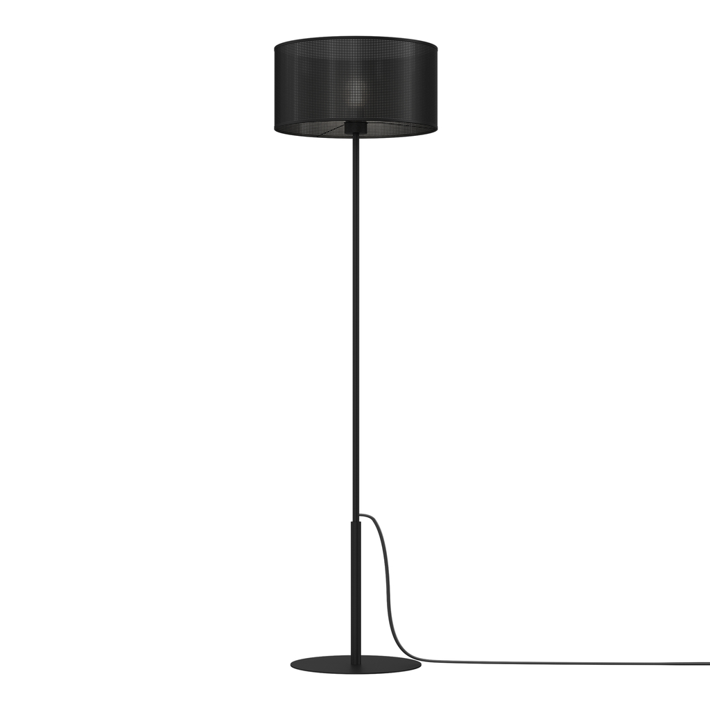 Černá stojací lampa LOFT